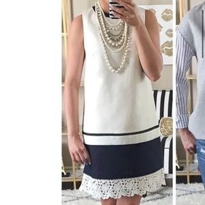 Loft Linen Cotton Lace Dress